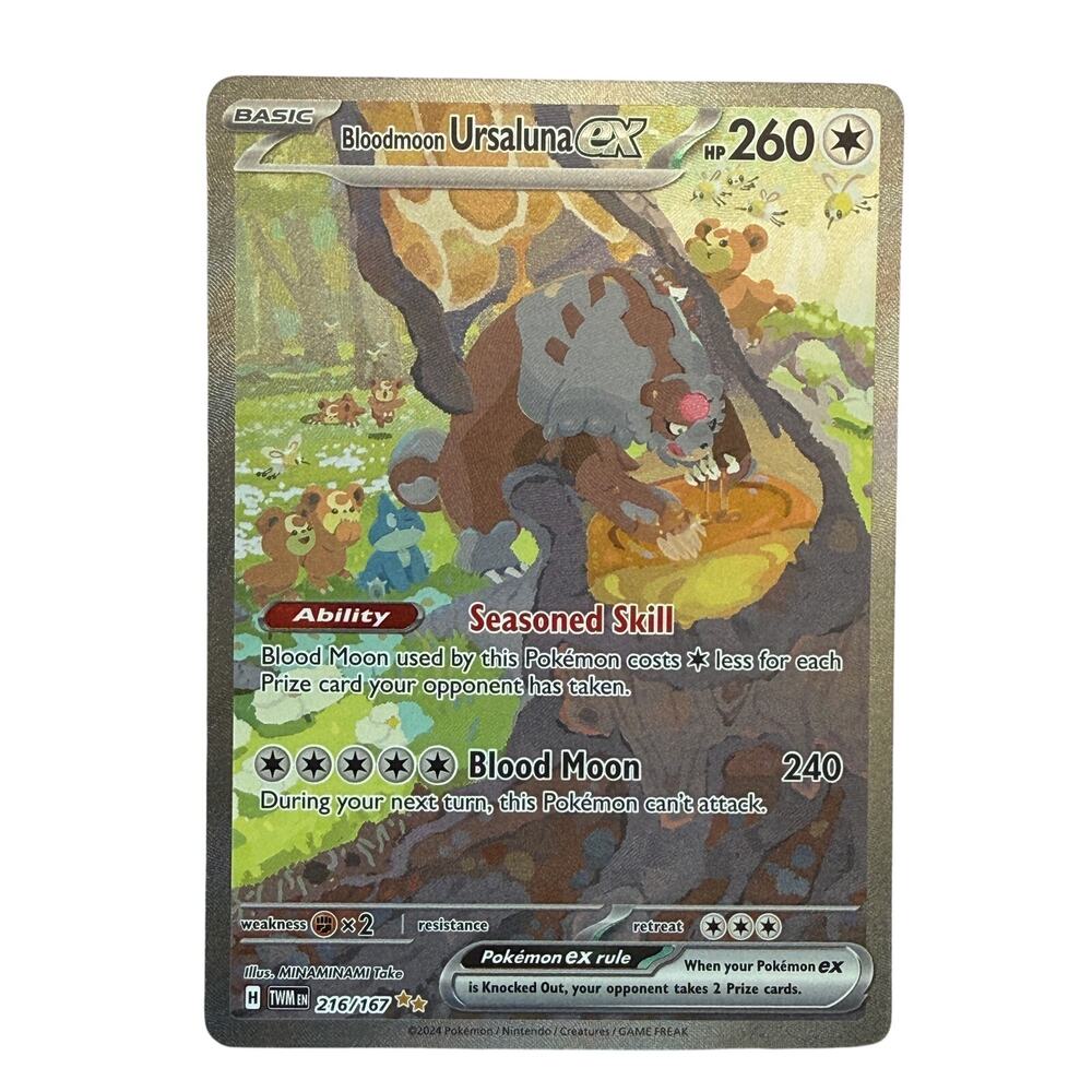 Pokémon TCG Bloodmoon Ursaluna ex 216/167 SV06 Twilight Masquerade SIR NM-MT